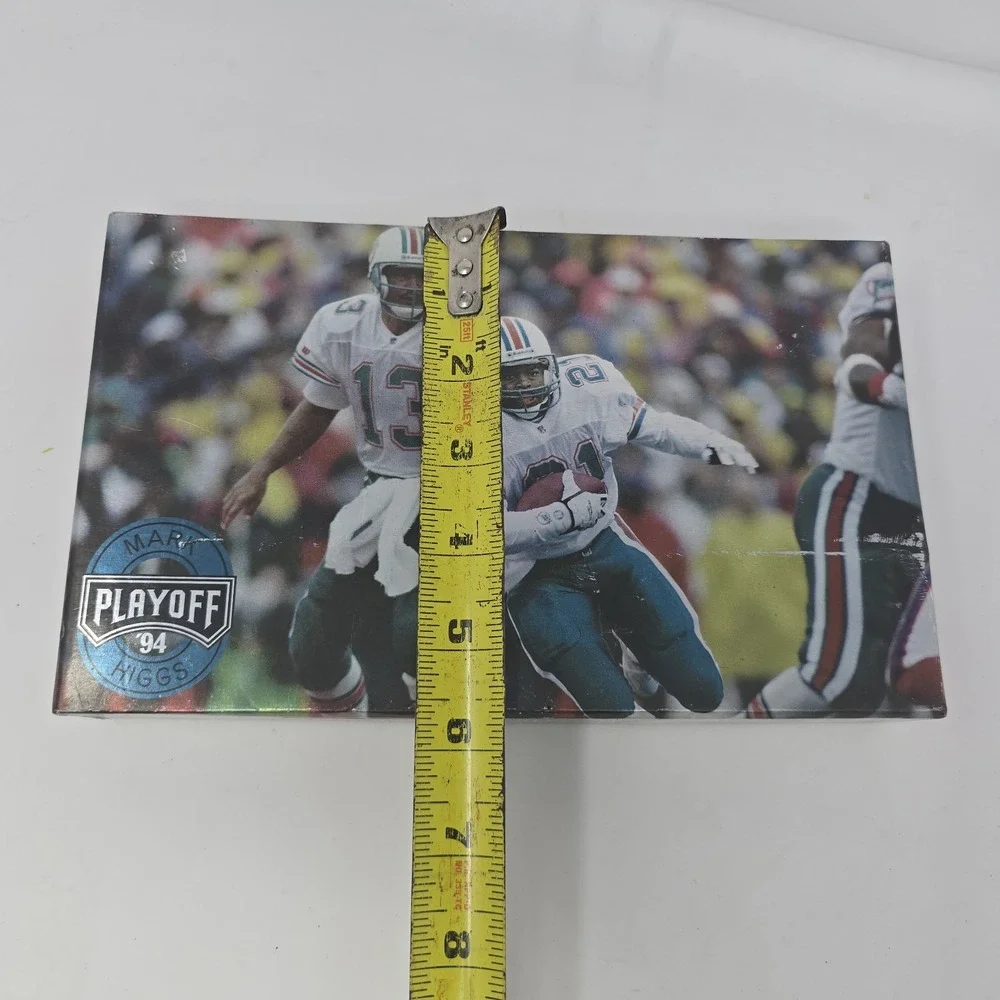 1994 Playoff Football Card Display Box with‎ Around 100 Cards.